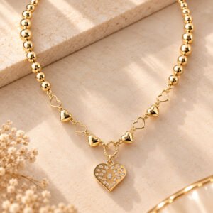 COLLAR BALINES DIJE CORAZÓN