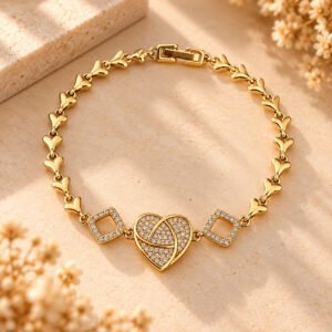 PULSERA CORAZÓN CIRCONES
